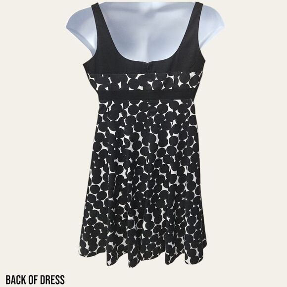 JONES WEAR COLLECTION Special Occasion Black & white dot Midi dress Size 12 - Picture 8 of 16